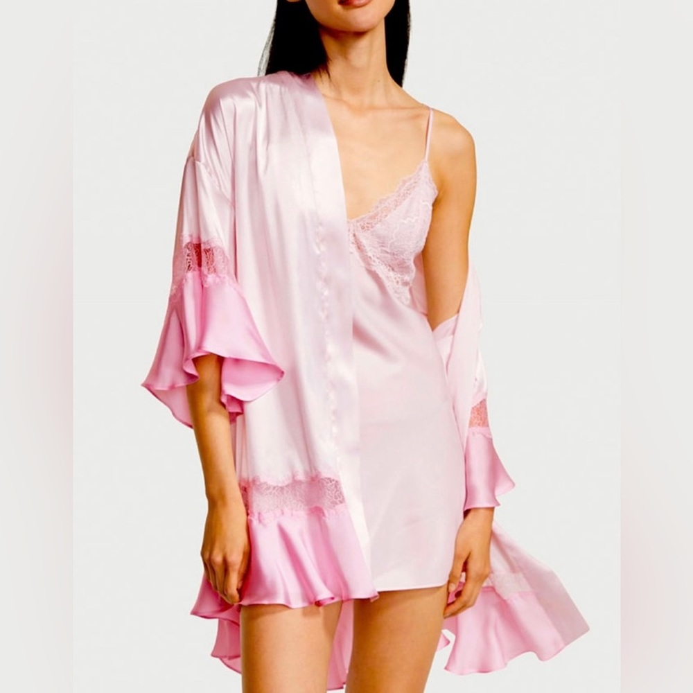 Victoria’s Secret pink satin robe